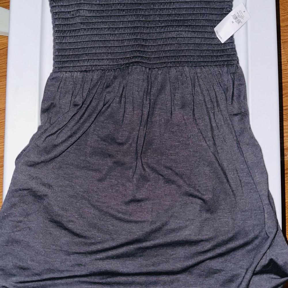 Gray Strapless Dress